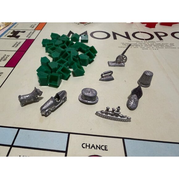 Vintage 1961 Monopoly Board Game Parker Brothers Complete - Picture 5 of 12